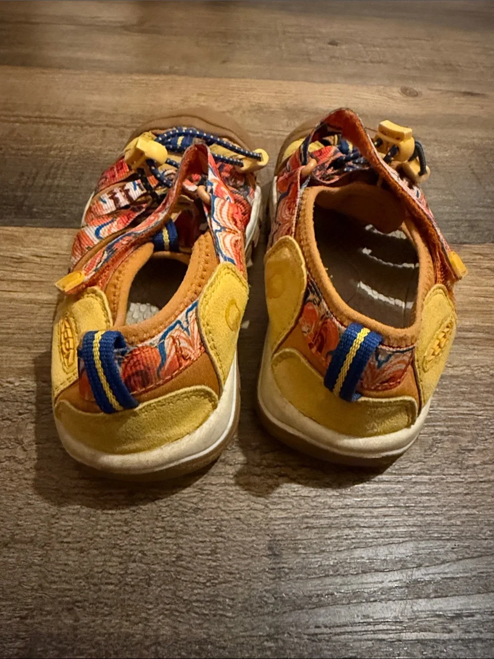 Keen Kids Yellow Orange Blue Patterned Closed-Toe Sandals